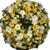 Coroa de Flores Européia Tons Amarelos e Brancos (Tam:1,60)