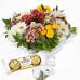 MB70-Mini buquê com Flores Campestres+Chocolate 3un