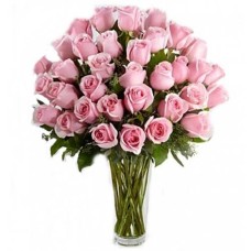 AV56-ARRANJO NO VASO G COM 24 ROSAS ROSAS