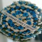 Coroa de Flores Tons Azuis e Brancos 2 (Tam:1,40)