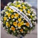 Coroa de Flores Tons Brancos e Amarelos (Tam: 1,50)