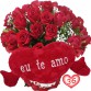 BP05-Buquê 36 Rosas Vermelhas+Coração Grande "Eu Te Amo" 64x32