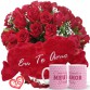 BPCN08-Buquê 36 Rosas Vermelhas+Coração Grande "Eu Te Amo" 62x34+1Caneca Rosa "Como é Grande o meu amor..."