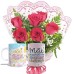 MB109-Mini buque 6 Rosas Vermelhas+1Caneca "Mãe Rainha"