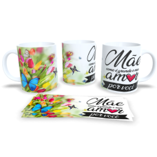 C04-CANECA "MAE COMO É GRANDE O MEU AMOR POR VOCE" 325ml (1un)